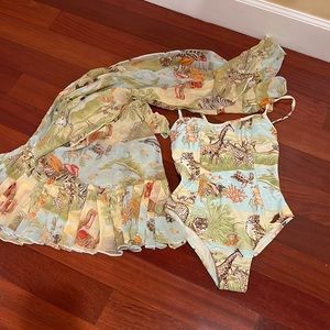 Lenny swim suit and wrapped around skirt cover up